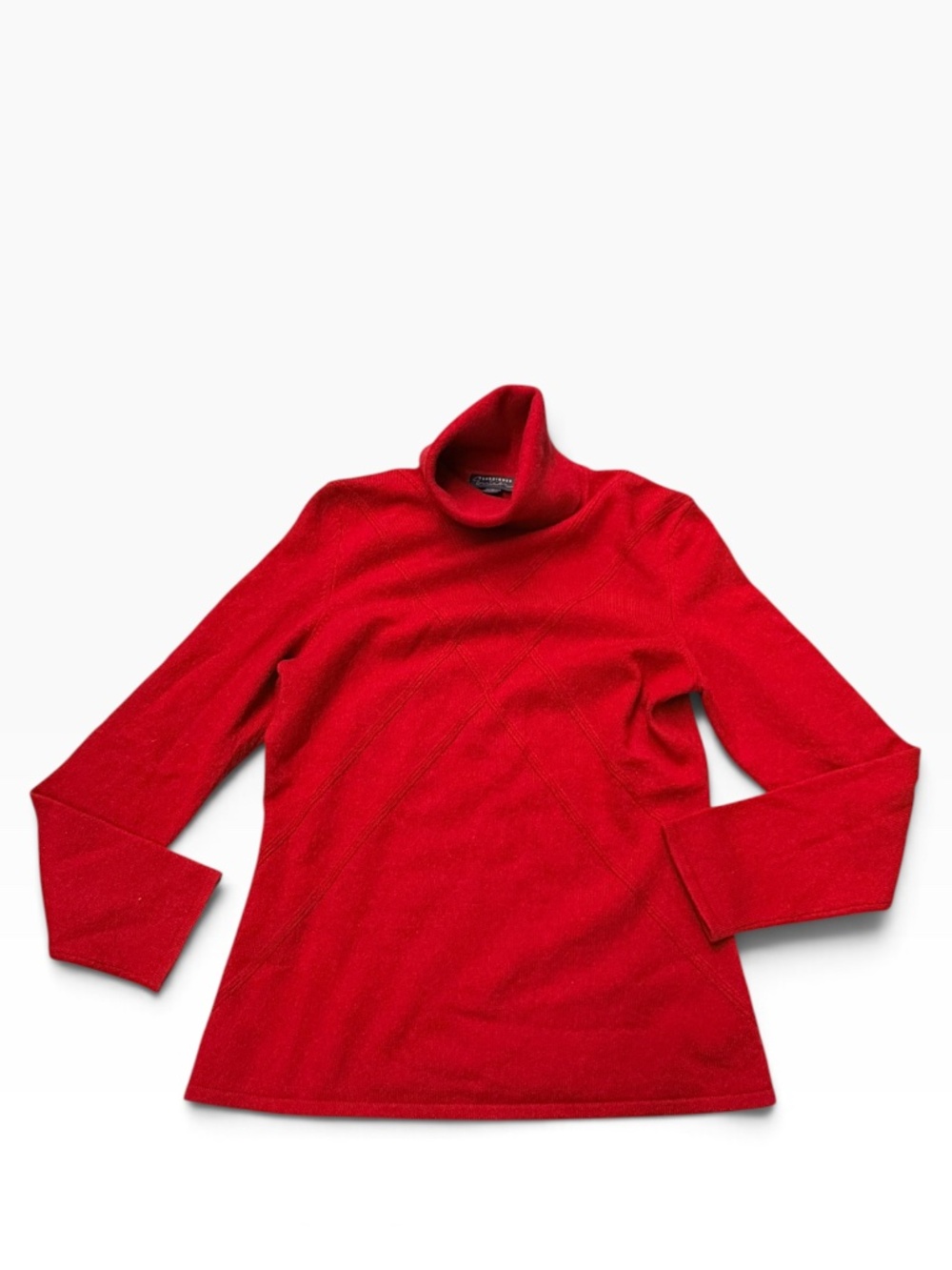 Classiques Entier Red Cashmere Turtleneck Sweater Women's Size S Small